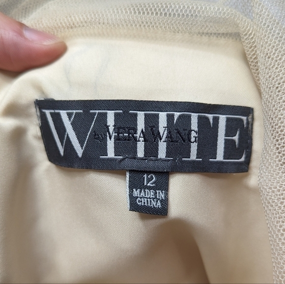 White by Vera Wang Bobbin Net Dress Sz 12 - Picture 11 of 13